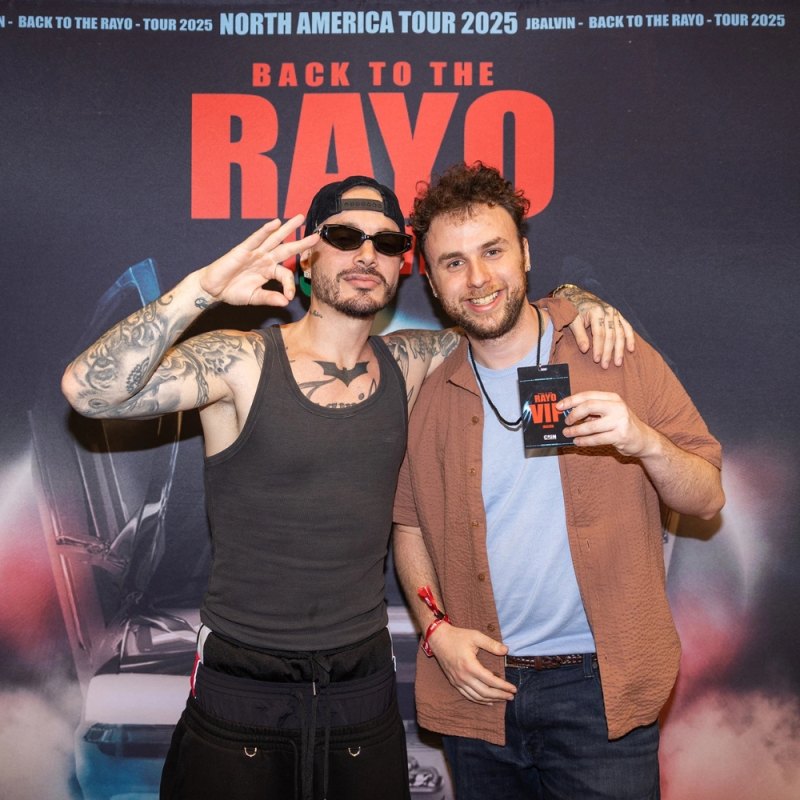 Josh G. meeting J Balvin in Seattle